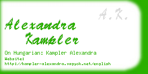 alexandra kampler business card